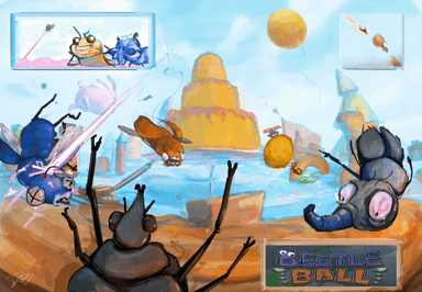 Beetles battling on the picnic map