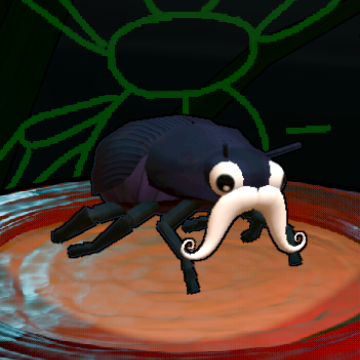 Long Handlebar Mustache (White) preview